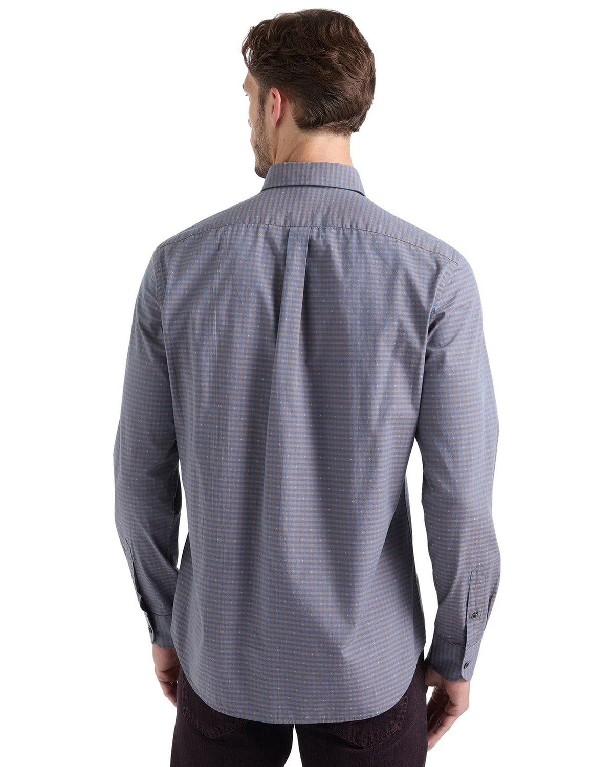 Camicie casual Uomo Harmont & Blaine - Camicia In Micro Check CRR001013937M - Marrone