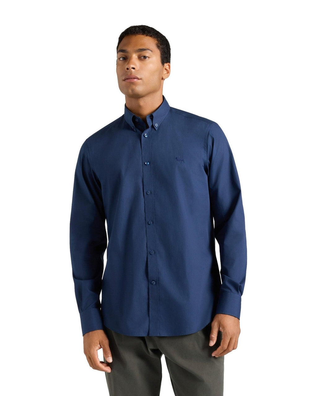 Camicie casual Uomo Harmont & Blaine - Camicia Popeline Tinto Unito CRR043013967M - Blu