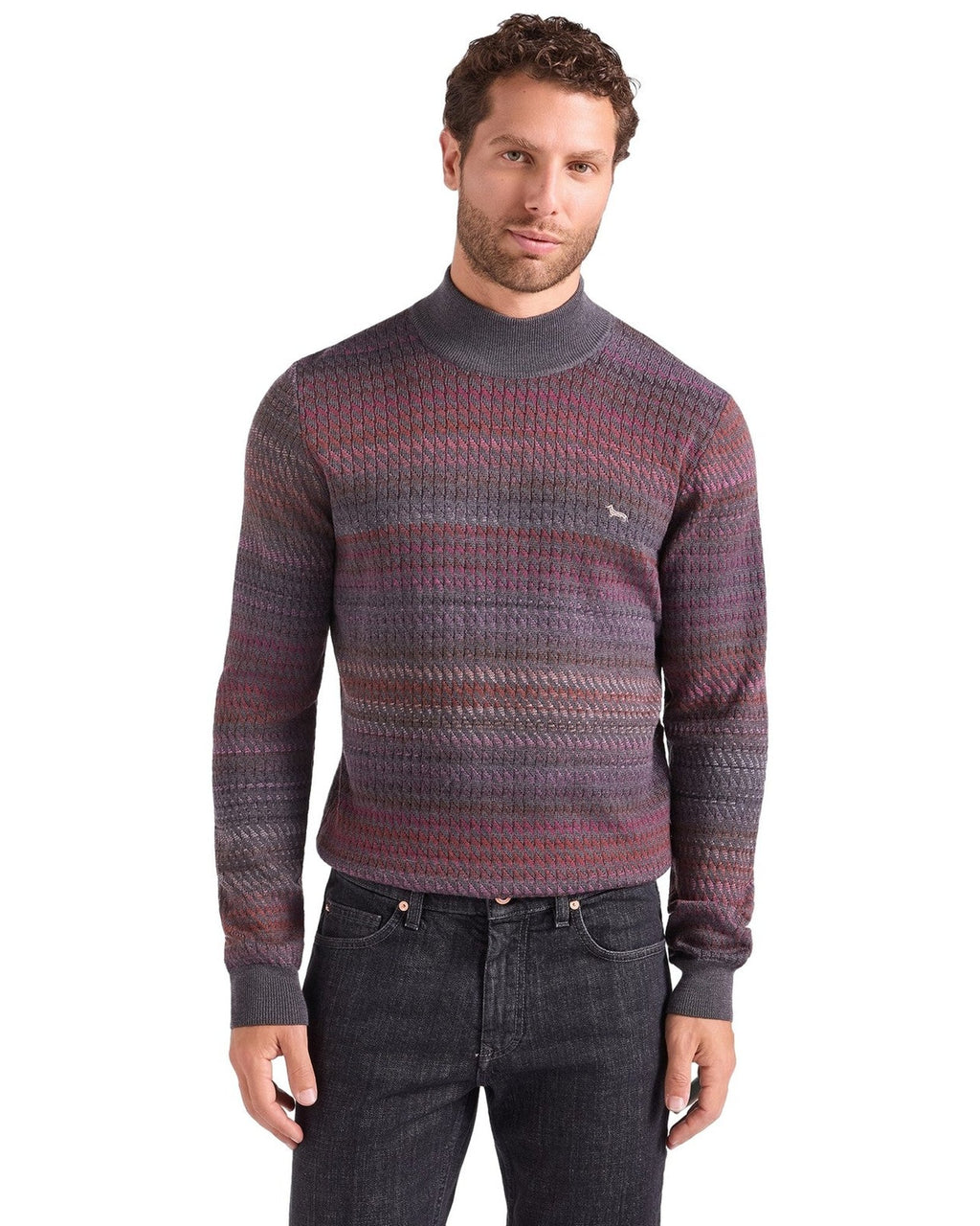 Maglioni Uomo Harmont & Blaine - Collo Perkins 3D Unito + Stampa HRR961030277 - Grigio