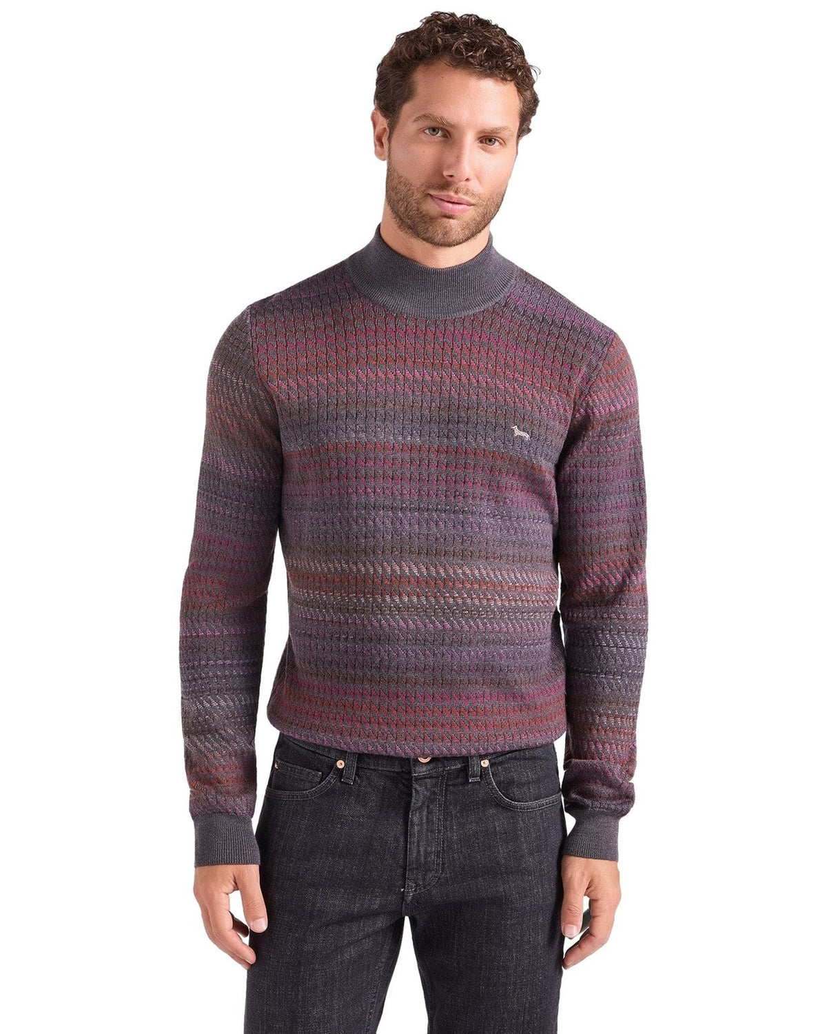 Maglioni Uomo Harmont & Blaine - Collo Perkins 3D Unito + Stampa HRR961030277 - Grigio