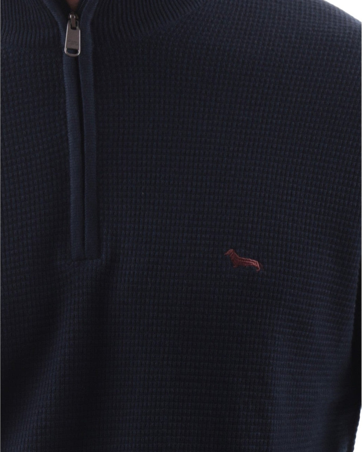 Maglioni Uomo Harmont & Blaine - Half Zip Basic 3D HRR975030788 - Blu Navy