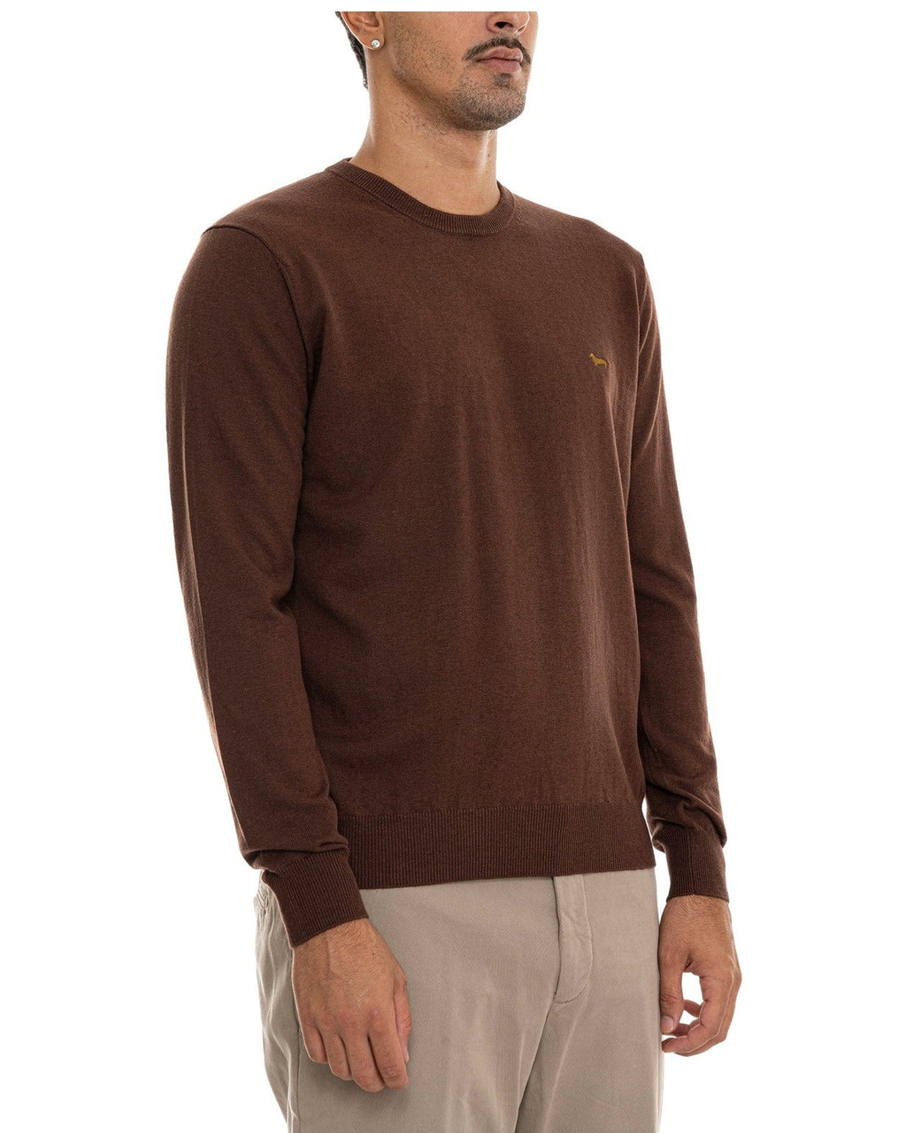 Maglioni Uomo Harmont & Blaine - Maglia Paricollo Cotone/Lana HRR012030788 - Cioccolato