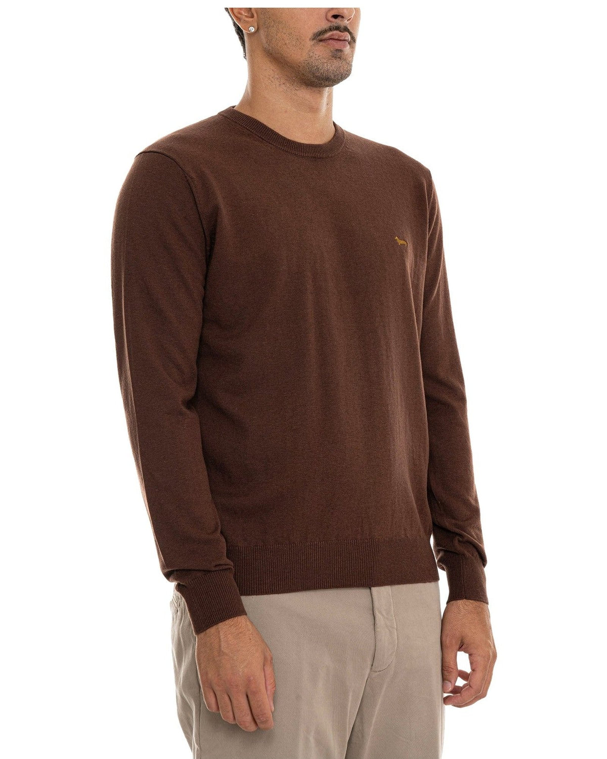 Maglioni Uomo Harmont & Blaine - Maglia Paricollo Cotone/Lana HRR012030788 - Cioccolato