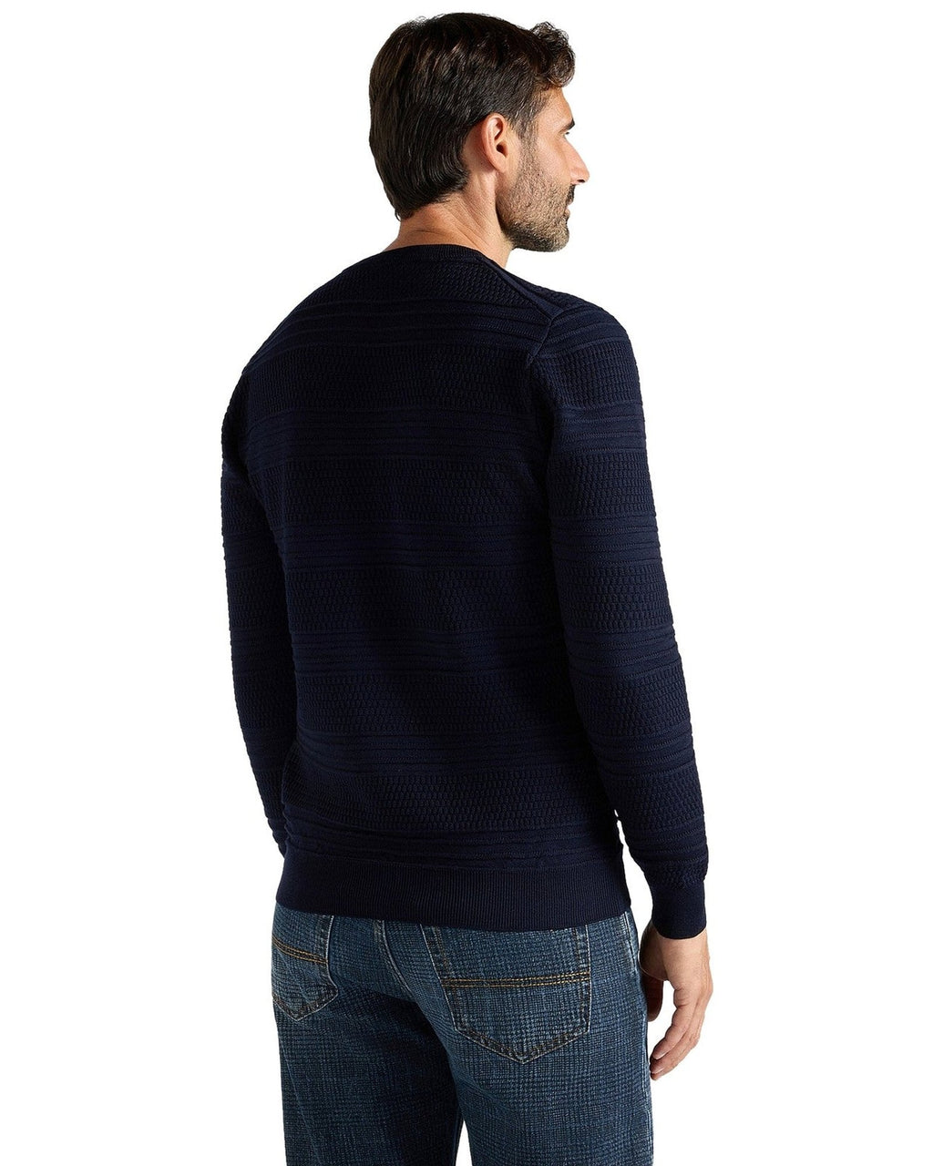 Maglioni Uomo Harmont & Blaine - Paricollo 3D Unito + Stampa HRR962030277 - Blu Navy
