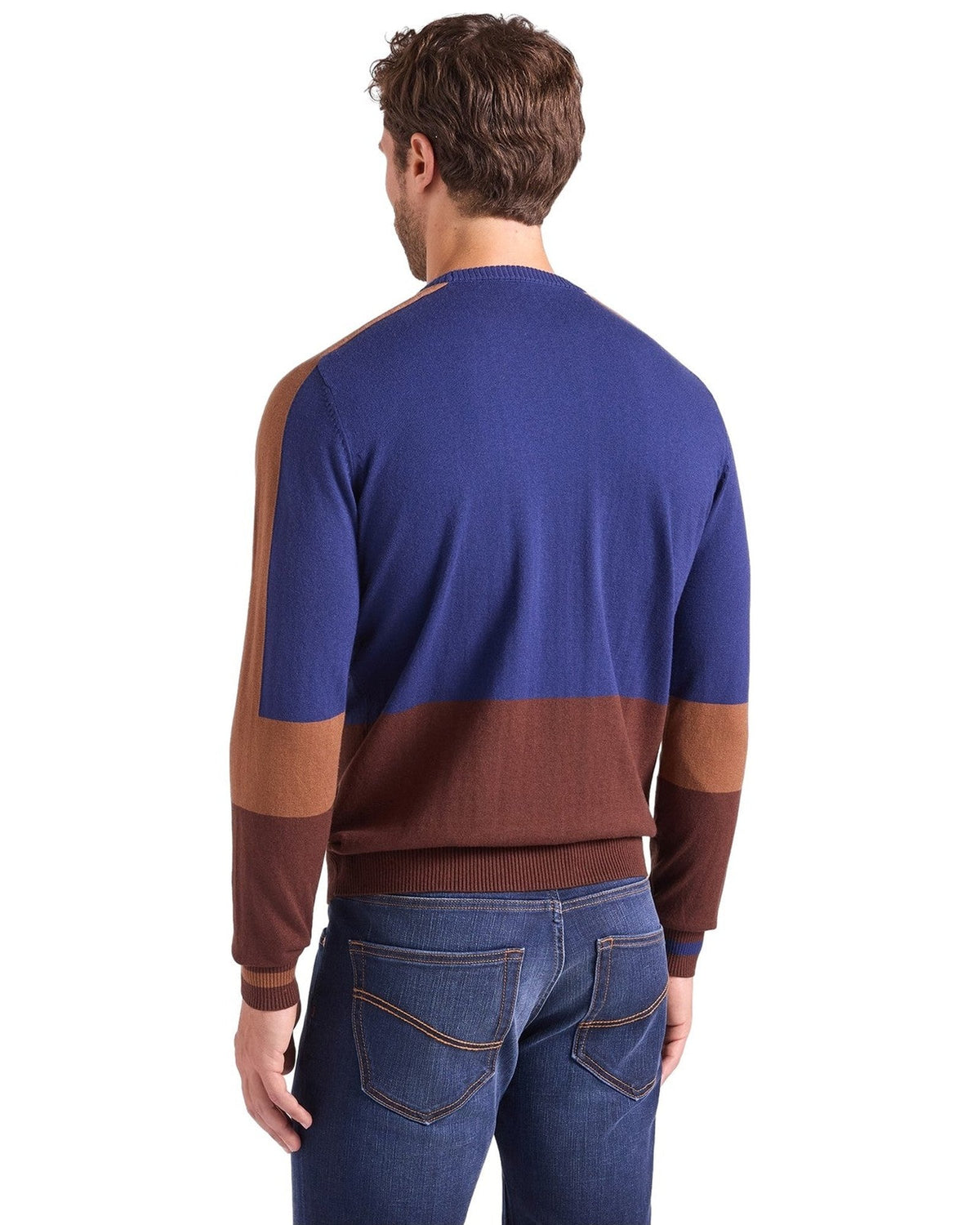 Maglioni Uomo Harmont & Blaine - Paricollo Color Block HRR908030788 - Cioccolato