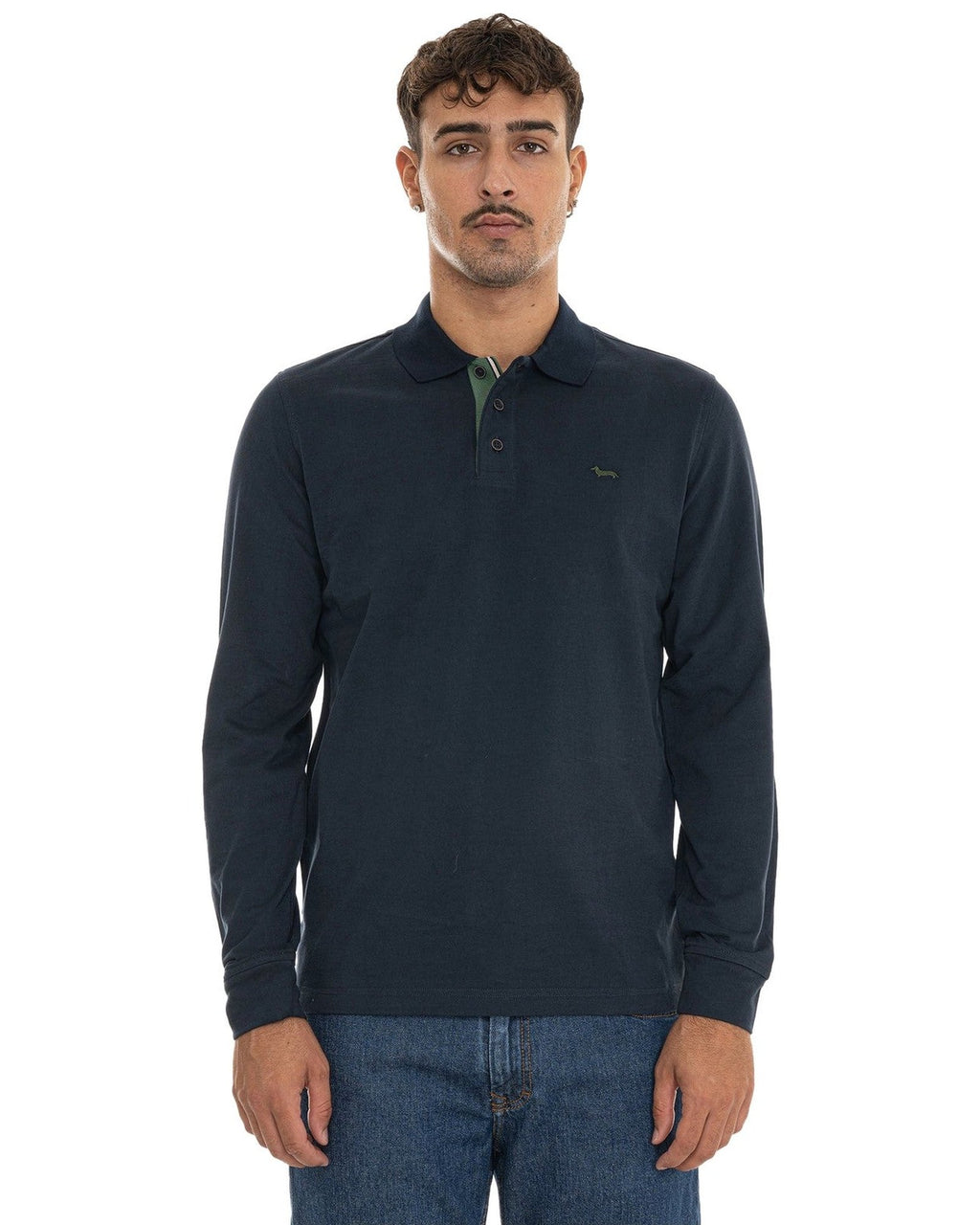 Polo Uomo Harmont & Blaine - Polo In Jersey Brushed LRR497021109 - Blu