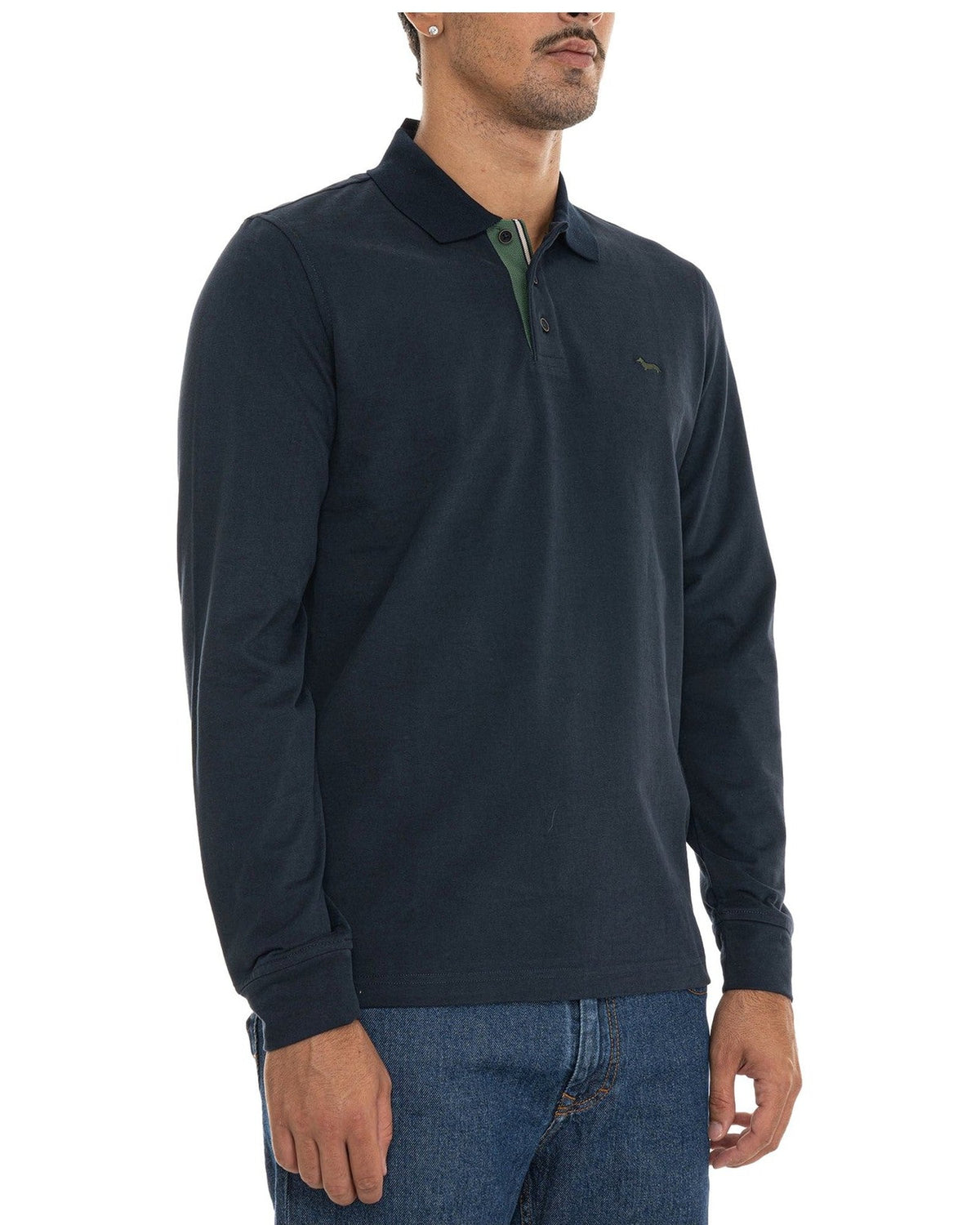 Polo Uomo Harmont & Blaine - Polo In Jersey Brushed LRR497021109 - Blu