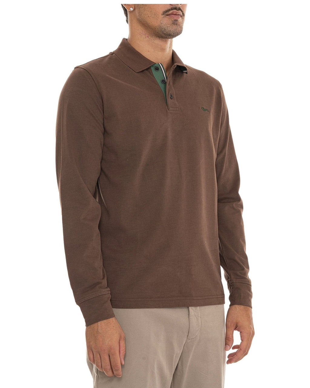 Polo Uomo Harmont & Blaine - Polo In Jersey Brushed LRR497021109 - Cioccolato