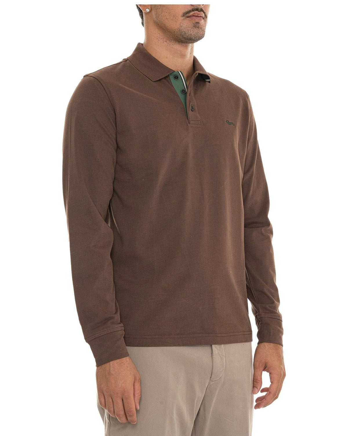 Polo Uomo Harmont & Blaine - Polo In Jersey Brushed LRR497021109 - Cioccolato