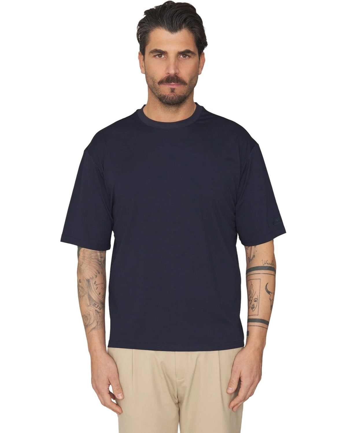 T-shirt Uomo Heskimo - T-Shirt No Iron Silk - Blu
