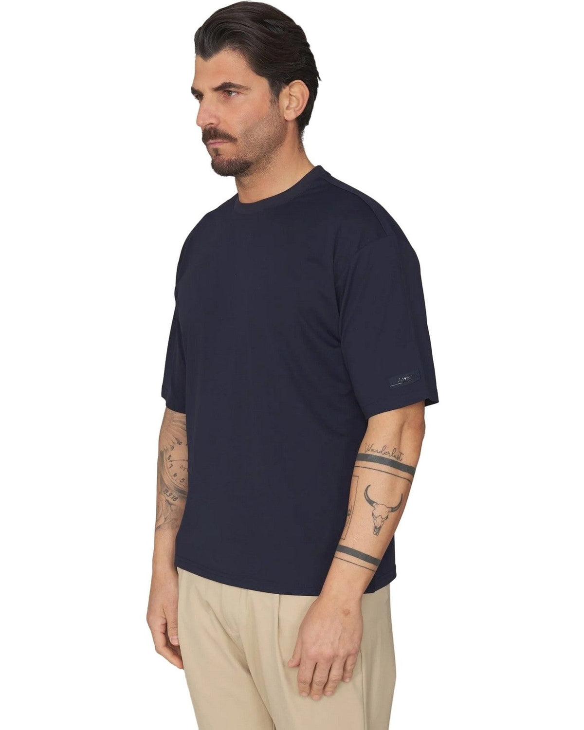 T-shirt Uomo Heskimo - T-Shirt No Iron Silk - Blu