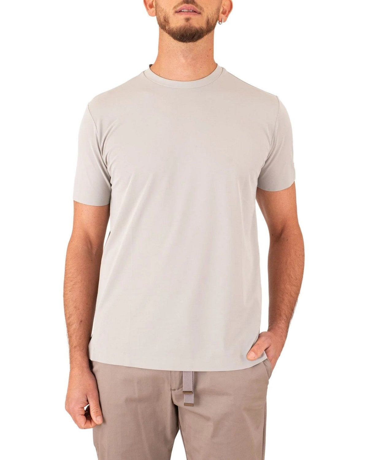 T-shirt Uomo Heskimo - T-Shirt Oxford 3D - Grigio Chiaro