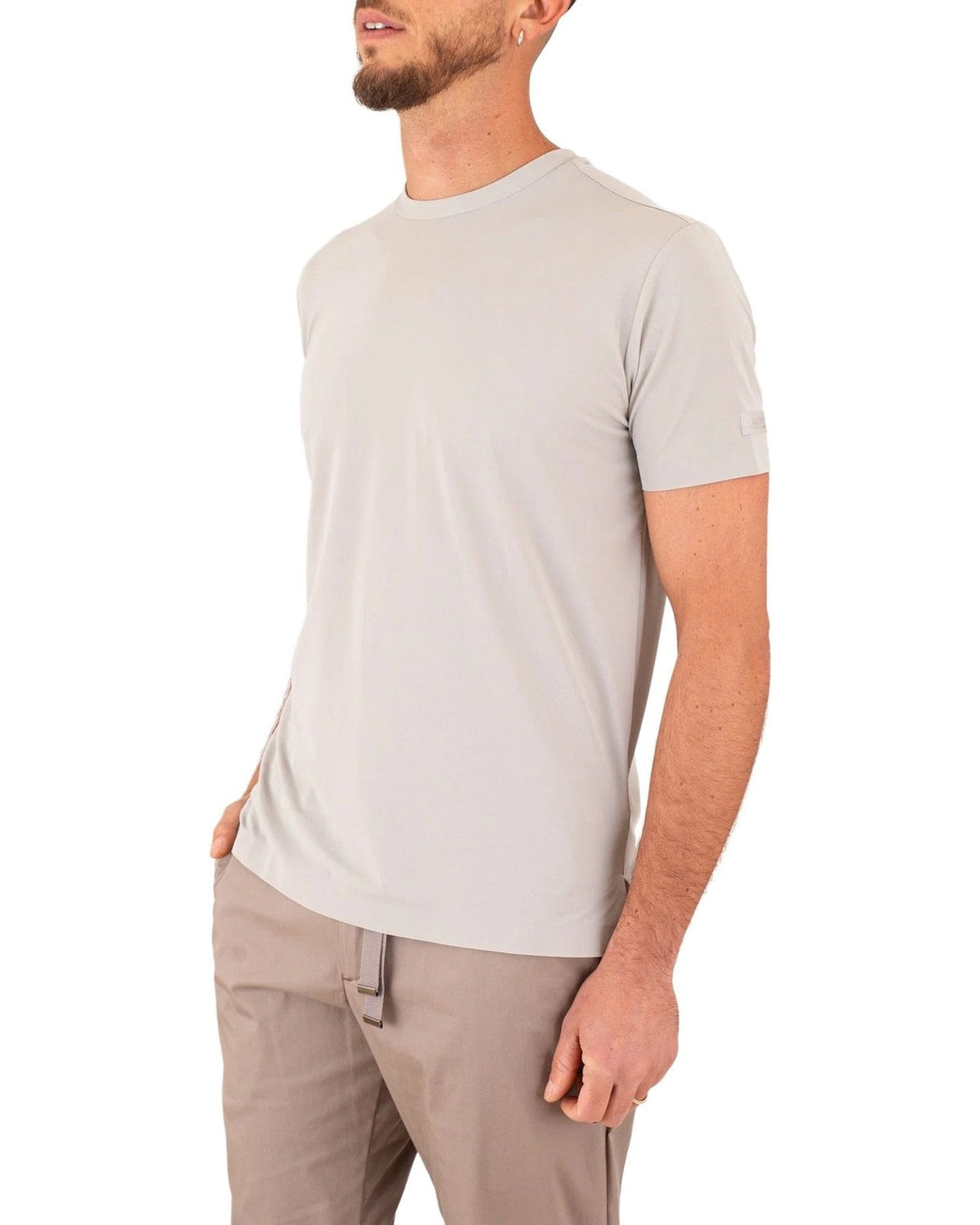 T-shirt Uomo Heskimo - T-Shirt Oxford 3D - Grigio Chiaro