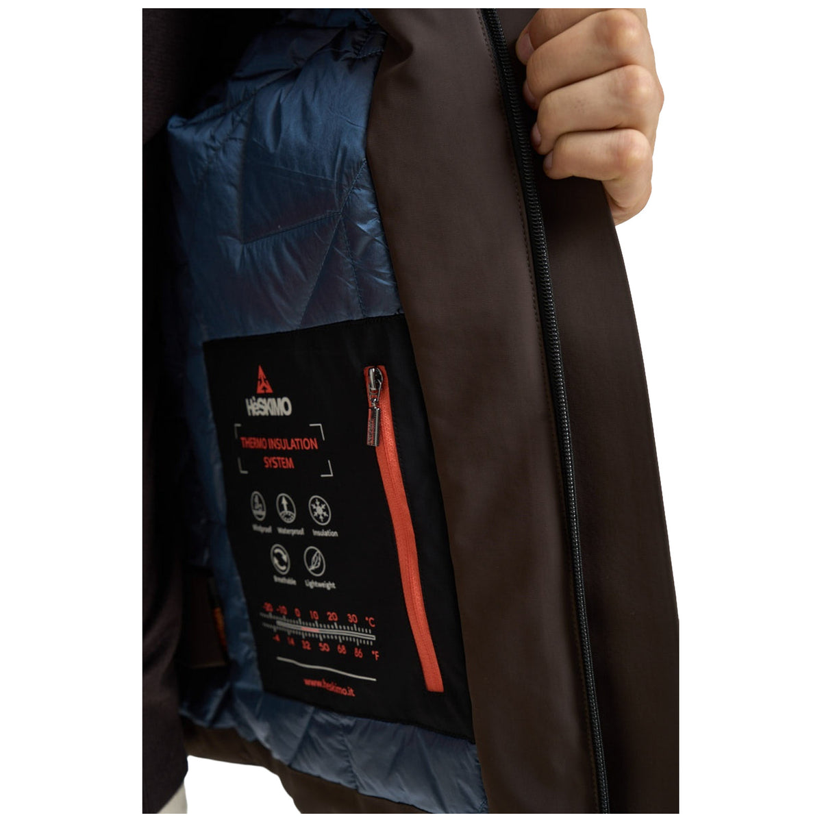 Giubbotti Uomo Heskimo - Parka Short GS Tech Sorona - Marrone