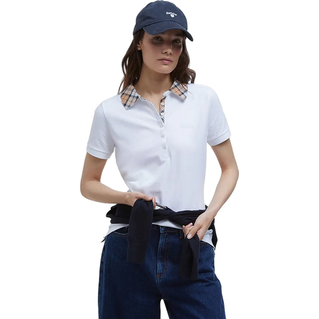 Polo Donna Barbour - Malvern Polo Shirt - Bianco-Gianni Foti
