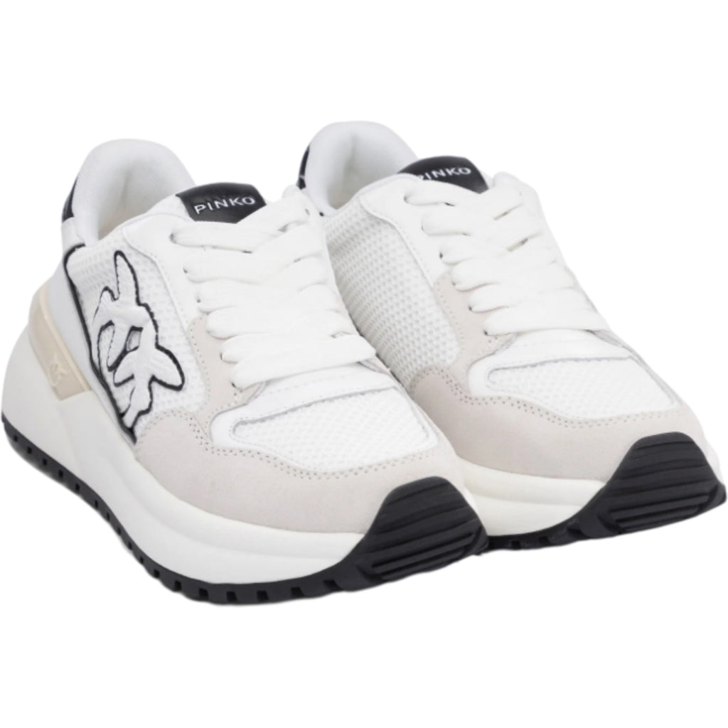 Sneaker Donna Pinko - Sneaker Cow Suede - Bianco-Gianni Foti