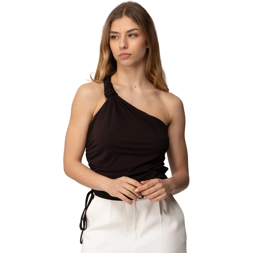 Canotte e top Donna Pinko - Kristel Top Jersey Crepe Pesan - Marrone