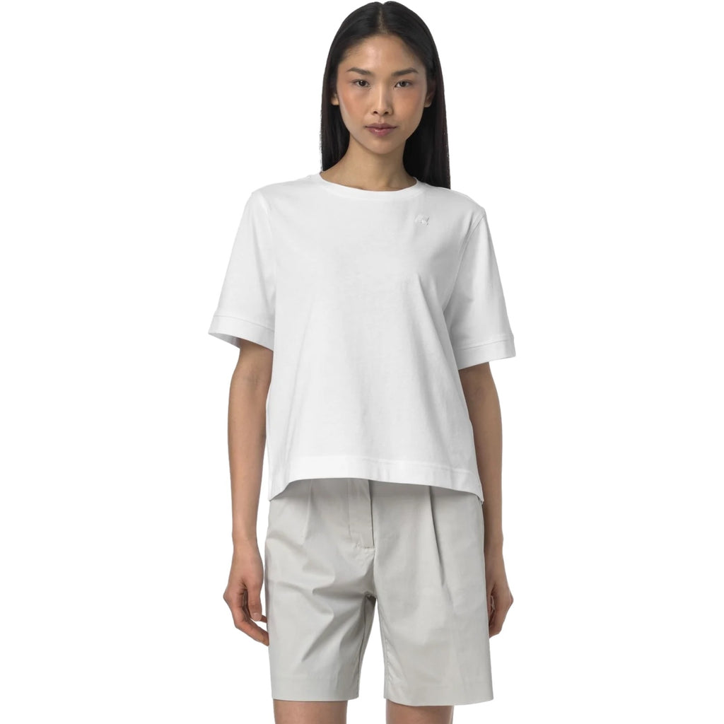 T-shirt Donna K-Way - Selune Jersey - Bianco-Gianni Foti