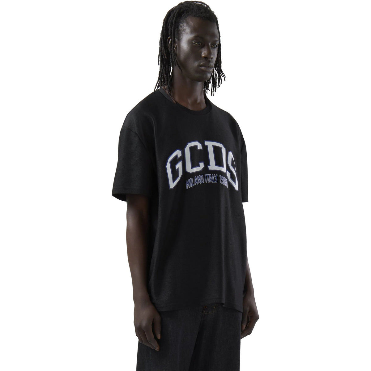 T-shirt Uomo Gcds - Logo Lounge Ss T-Shirt - Nero-Gianni Foti