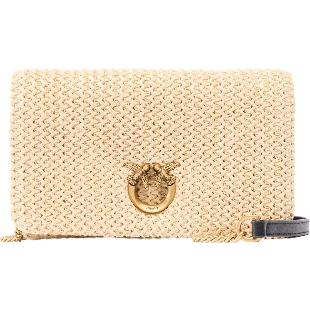 Borse a spalla Donna Pinko - Click Soft Horizontal Mini Raf - Beige