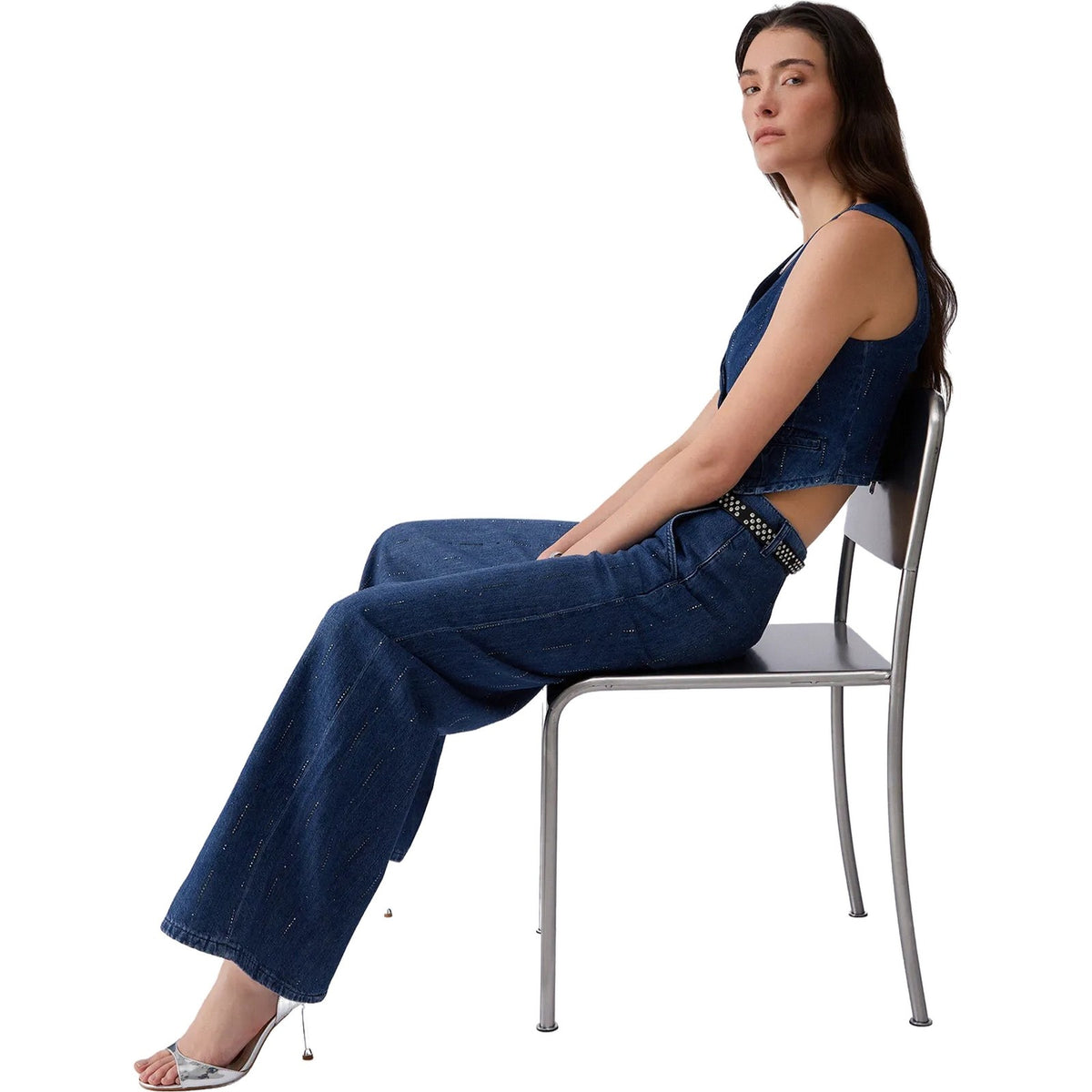 Pantaloni Donna Liu Jo - Pantalone denim - Blu-Gianni Foti