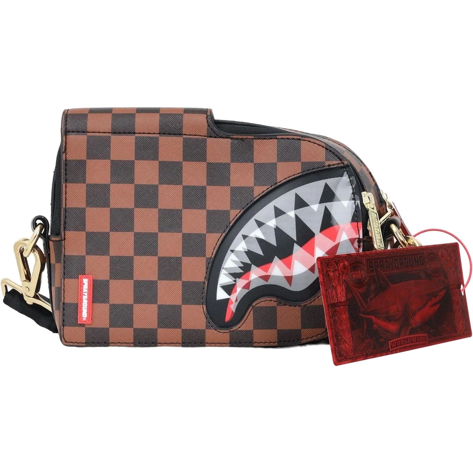 Zaini Casual Uomo Sprayground - Sip Lenticular Chomp Backpack Sling - Marrone