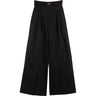 Pantaloni Donna Twinset - Pantalone Largo Con Cintura Staccabile - Nero