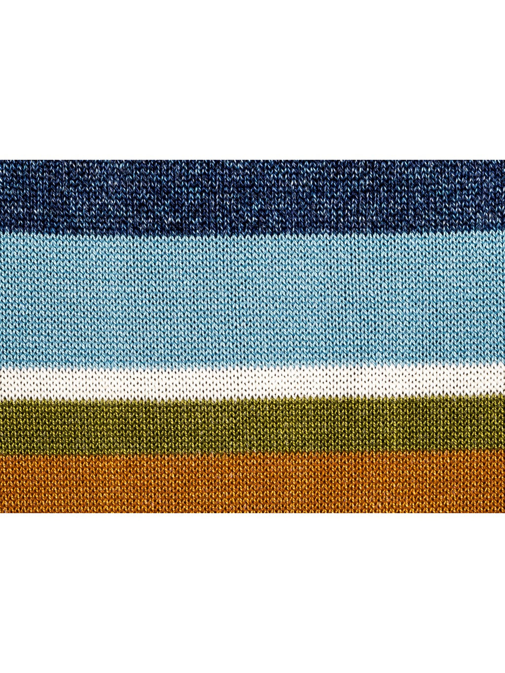 Calze Uomo Gallo - Co/Ly Riga Multicolor Leggero - Panna