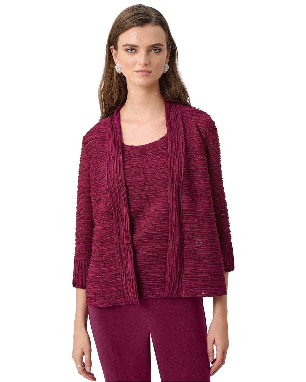 Cardigan Donna Joseph Ribkoff - Completo 2 Pezzi 263755 - Bordeaux