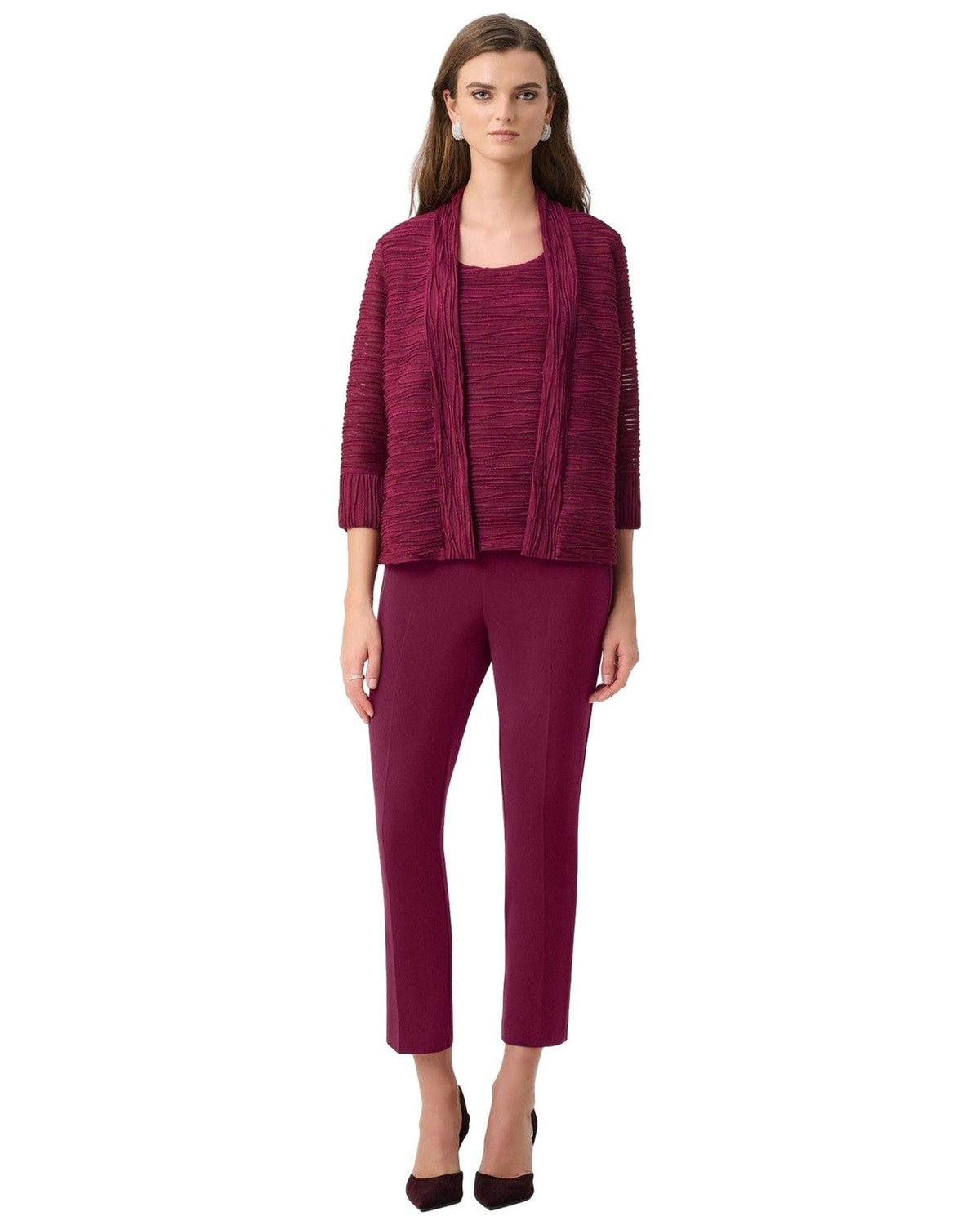 Cardigan Donna Joseph Ribkoff - Completo 2 Pezzi 263755 - Bordeaux