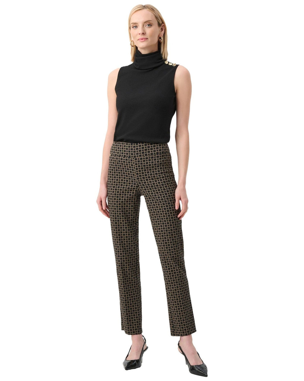 Pantaloni Donna Joseph Ribkoff - Lds Pant - Nero/Cammello