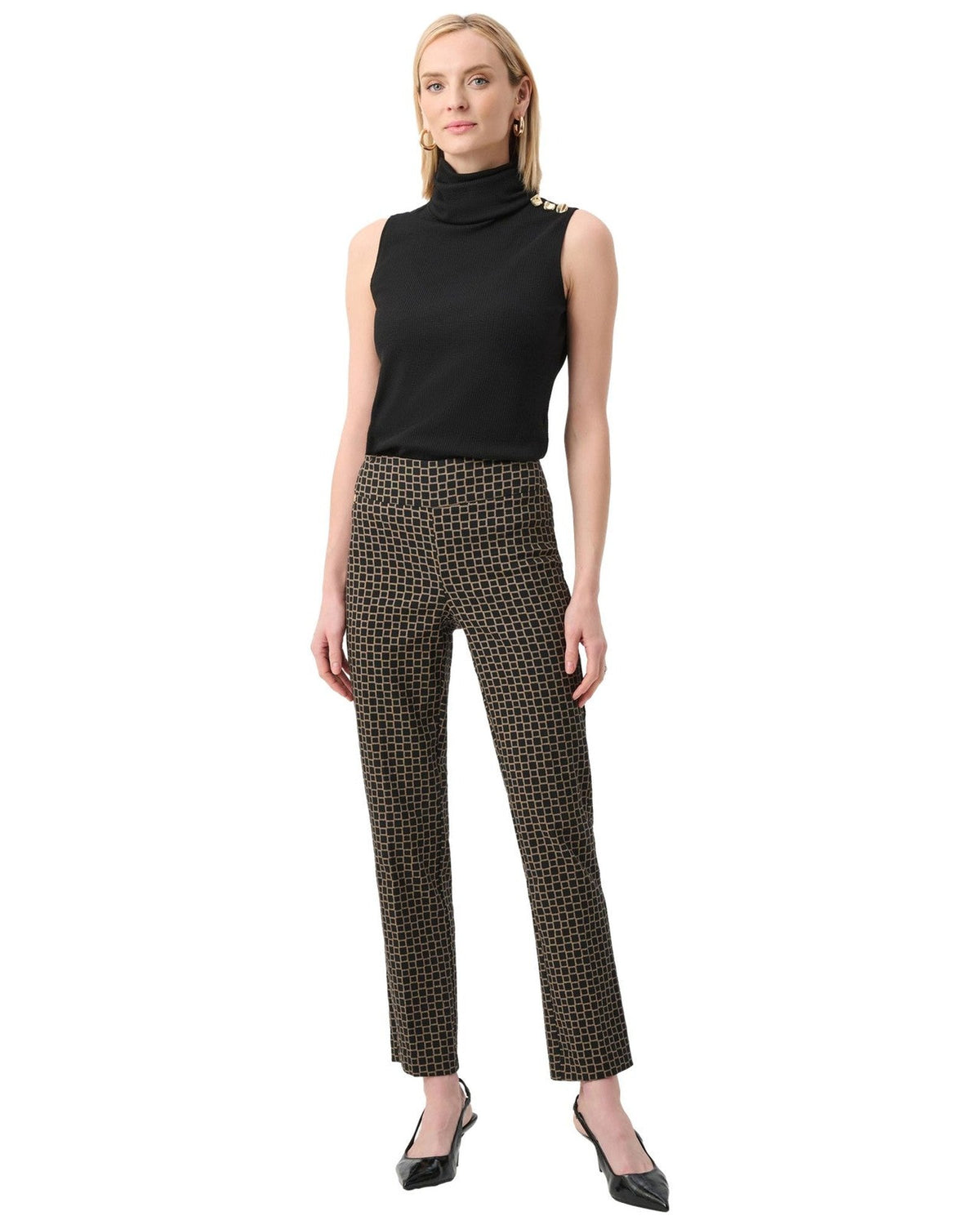 Pantaloni Donna Joseph Ribkoff - Lds Pant - Nero/Cammello