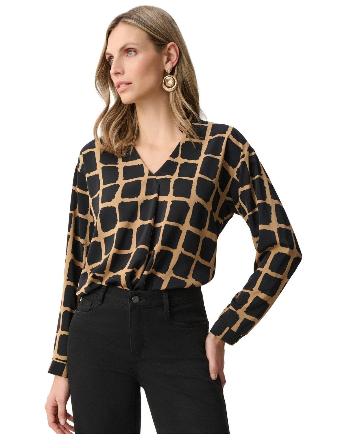 Bluse e camicie Donna Joseph Ribkoff - Lds Top - Nero/Cammello