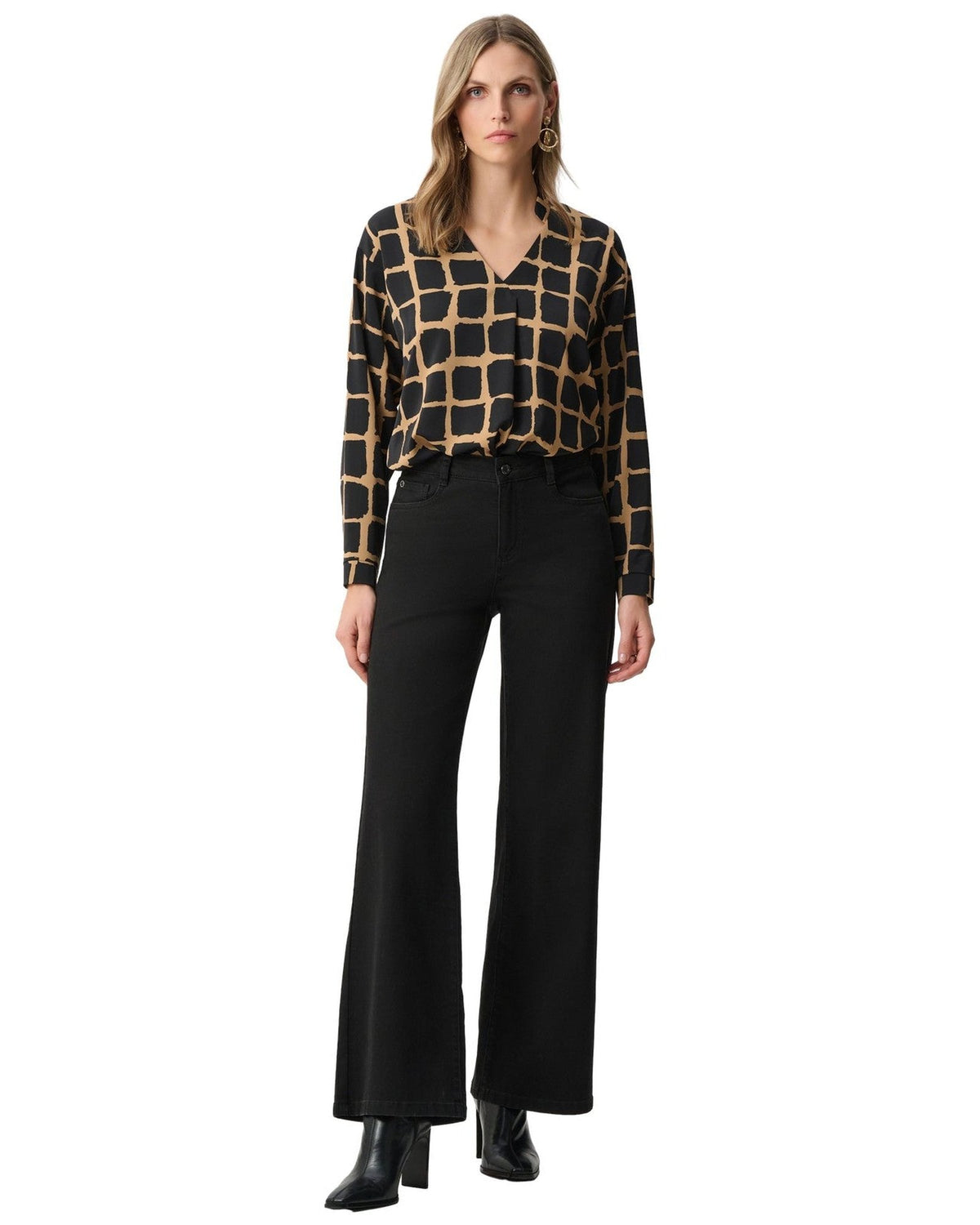 Bluse e camicie Donna Joseph Ribkoff - Lds Top - Nero/Cammello
