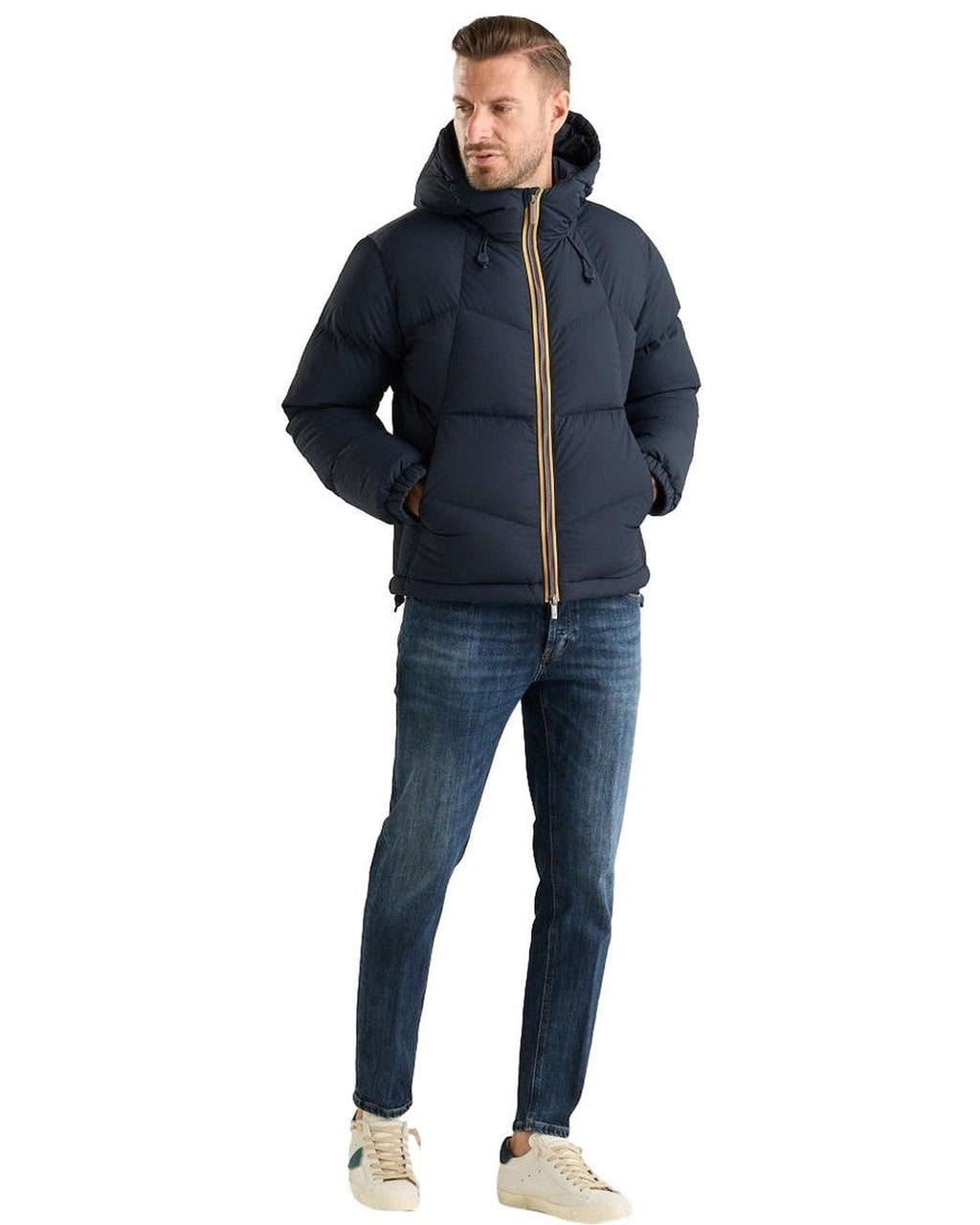 Giubbotti Uomo K-Way - Quill Fancy Nylon - Blu