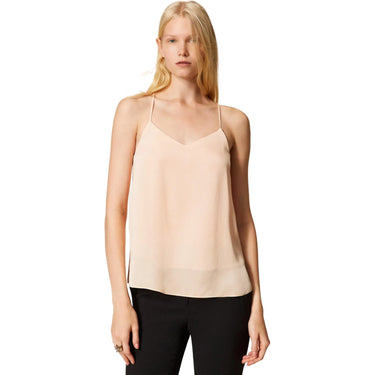 Canotte e top Donna Twinset - Top Con Spallini - Rosa-Gianni Foti