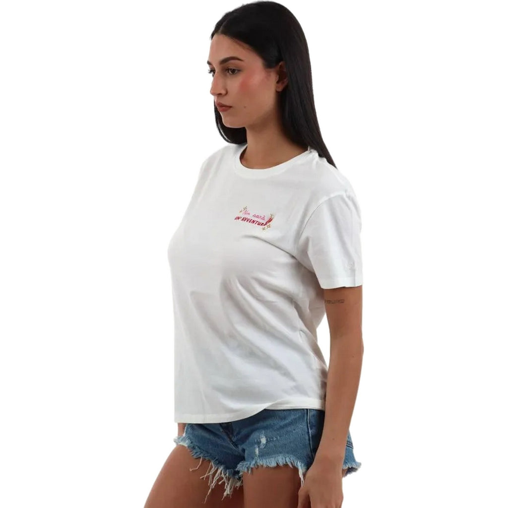 T-shirt Donna Mc2 Saint Barth - Cotton Crew Neck T-Shirt - Bianco