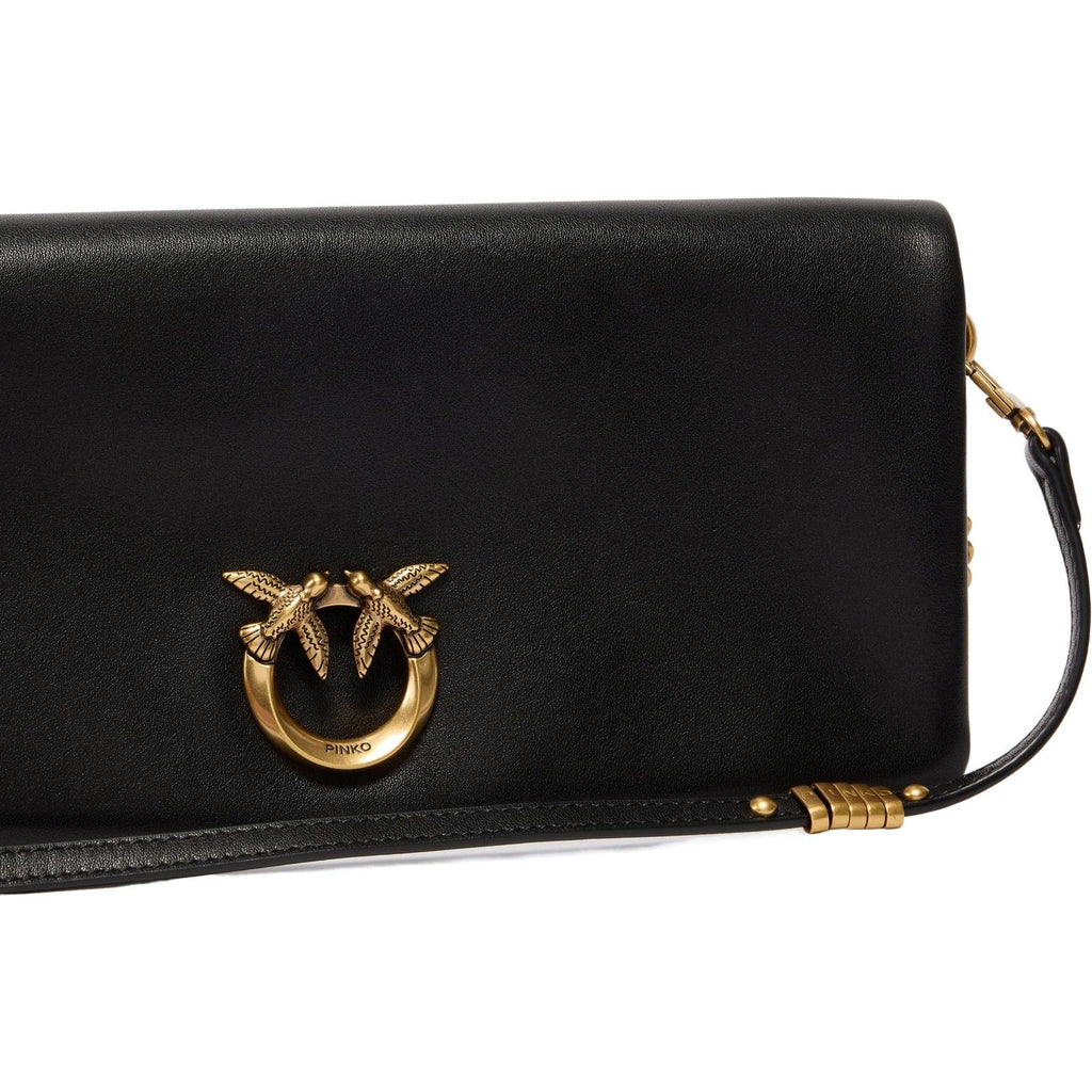 Borse a spalla Donna Pinko - Click Soft Horizontal Classic - Nero