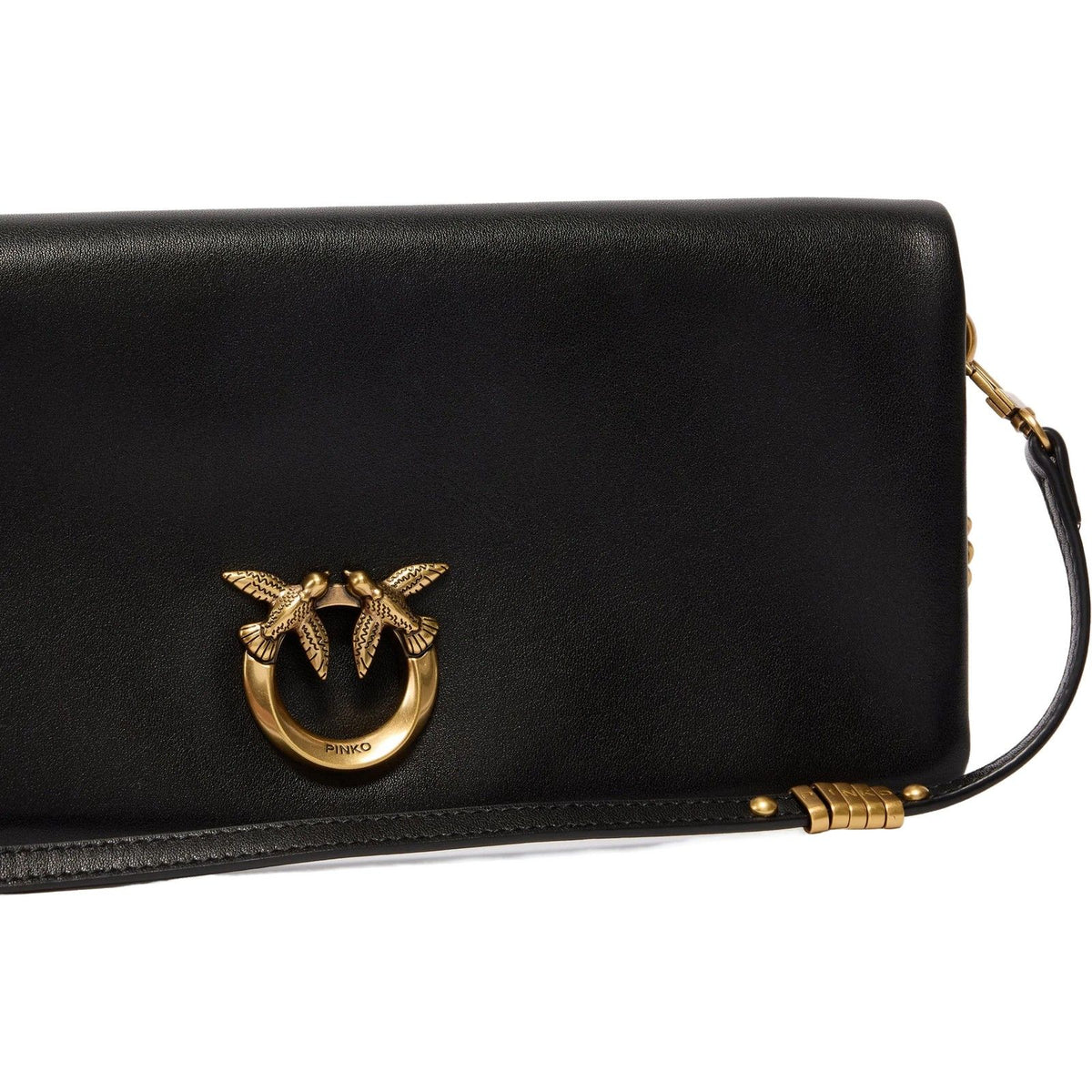 Borse a spalla Donna Pinko - Click Soft Horizontal Classic - Nero
