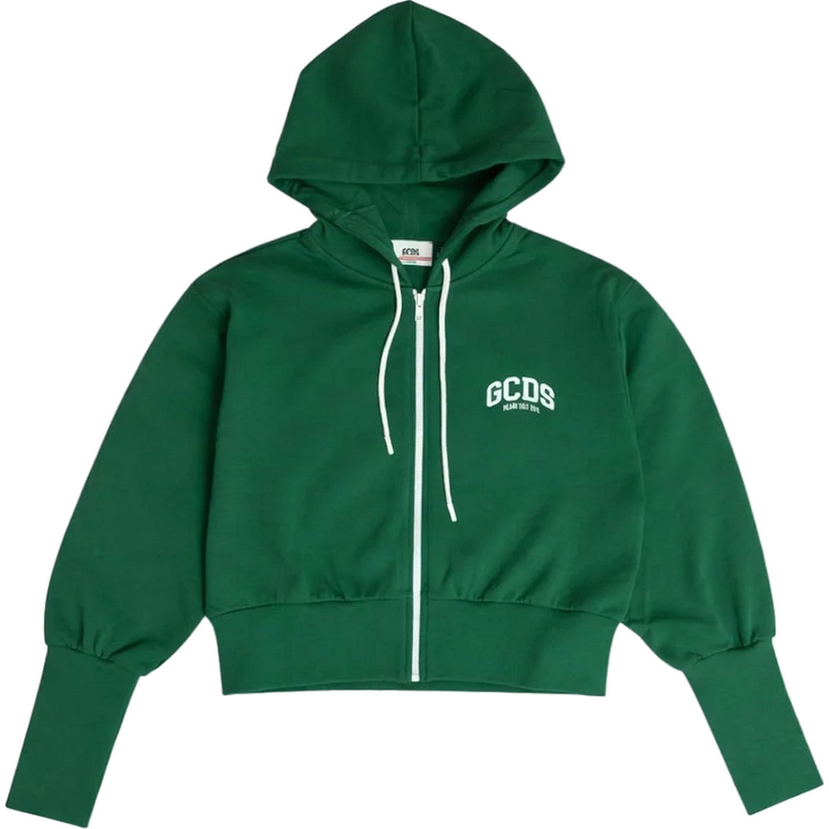 Felpe con cappuccio Donna Gcds - Logo Lounge Hoodie Zip - Verde