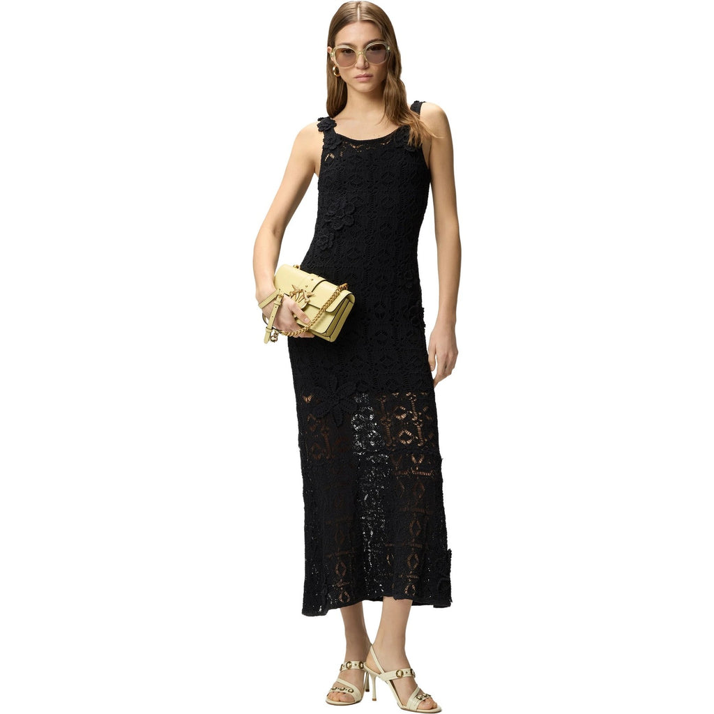 Vestiti da sera e cerimonia Donna Pinko - Juncus Abito Crochet Sewon Flo - Nero