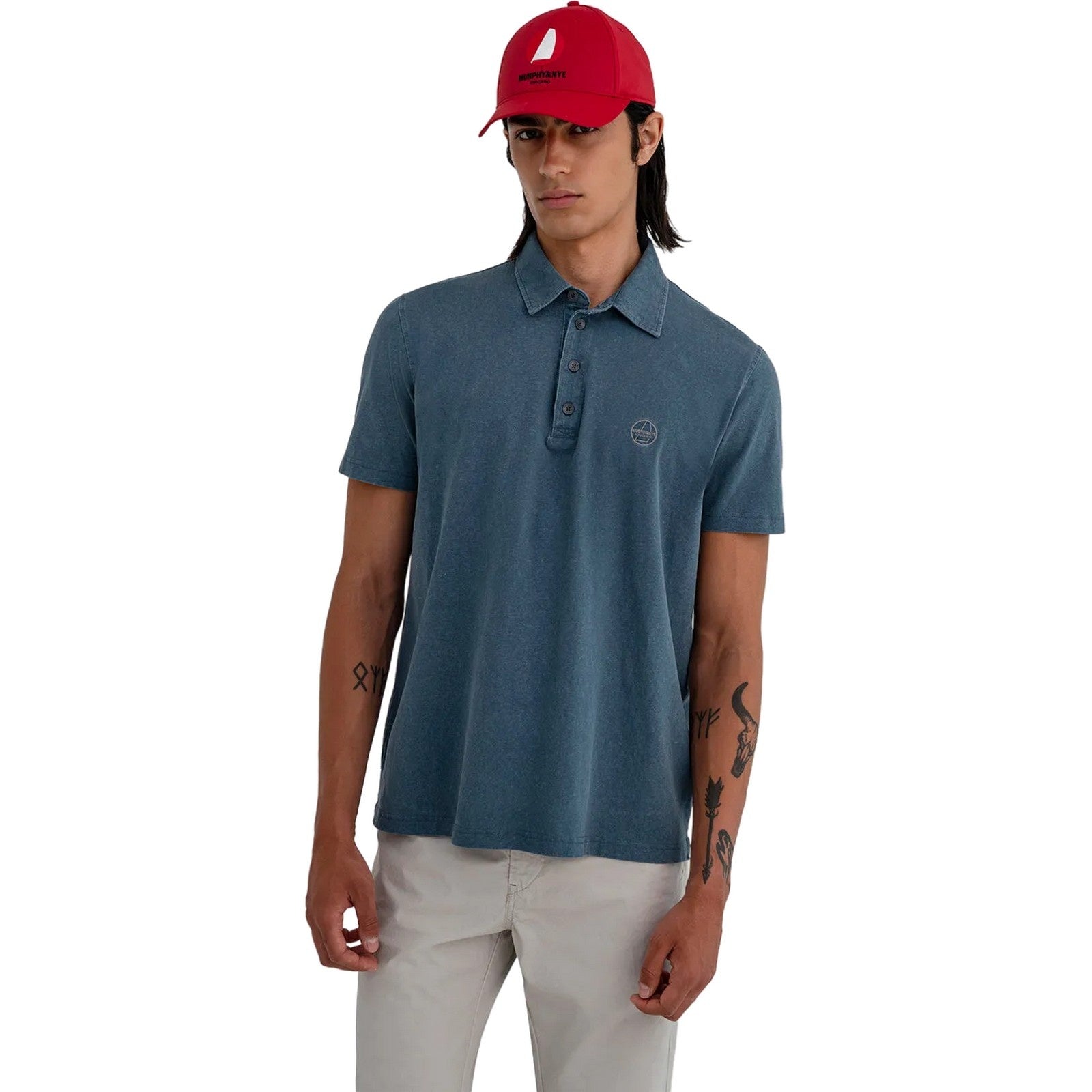 T-shirt Uomo Murphy&Nye - Uniform Polo - Blu di Murphy&Nye su Gianni Foti