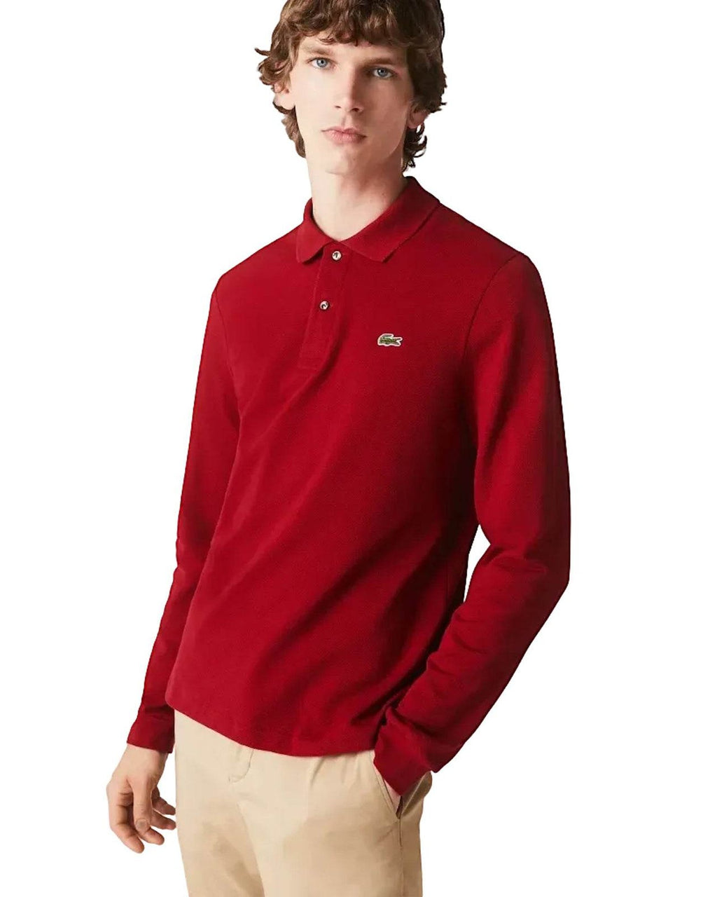 Polo Uomo Lacoste - Polo Basic Manica Lunga - Rosso-Gianni Foti
