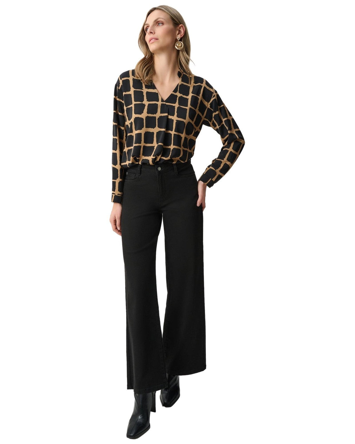 Bluse e camicie Donna Joseph Ribkoff - Lds Top - Nero/Cammello