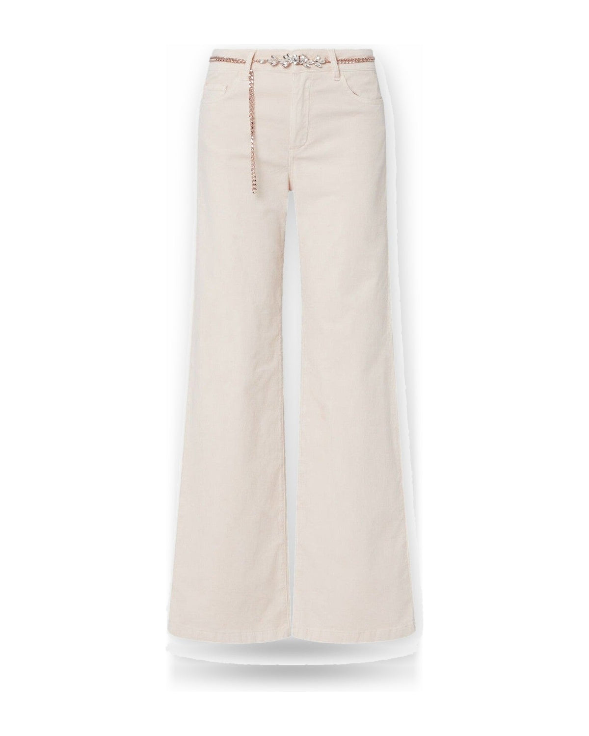 Pantaloni Donna Liu Jo - B.Up Good Flare H.W. - Panna