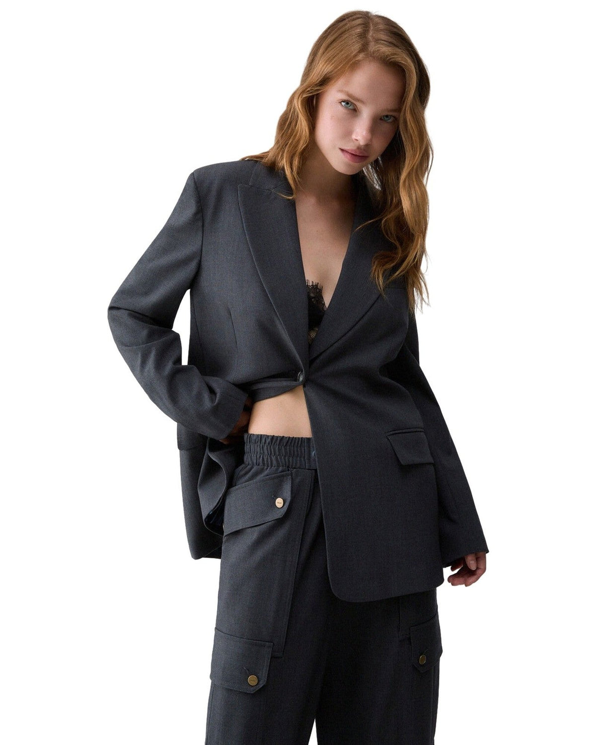 Giacche Donna Liu Jo - Blazer Flanella - Grigio
