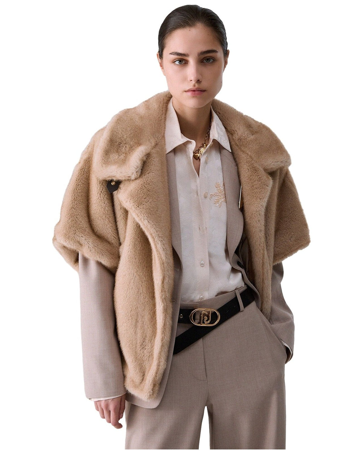 Giacconi Donna Liu Jo - Cappa In Ecopelo Sintetico - Beige