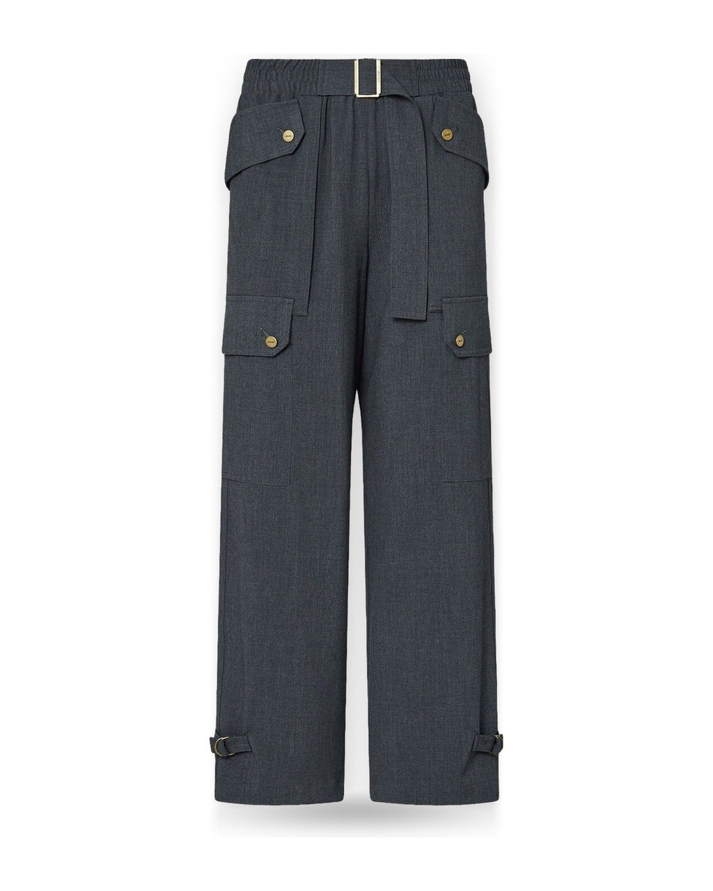 Pantaloni Donna Liu Jo - Cargo Pant Flanella - Grigio