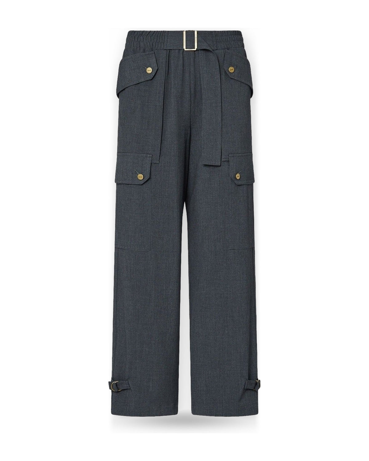 Pantaloni Donna Liu Jo - Cargo Pant Flanella - Grigio