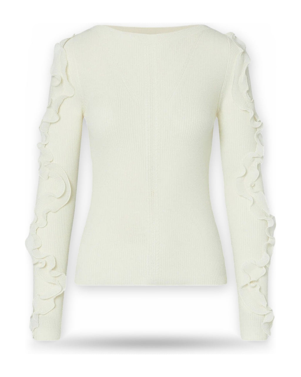Maglie Donna Liu Jo - Maglia Chiusa M/L Rouches Tess - Bianco